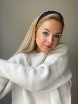 MIDNIGHT šilkinis plaukų lankelis