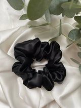 BLACK silk hair band
