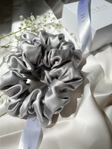 GRAY silk hair band 