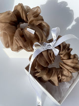 COFFEE silk organza elastic