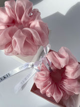 SWEET PINK silk organza elastic 