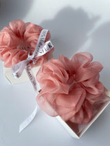 BLUSH PINK silk organza elastic