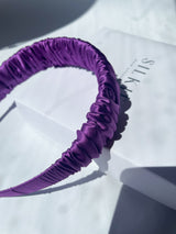 VIOLET silk hair bow