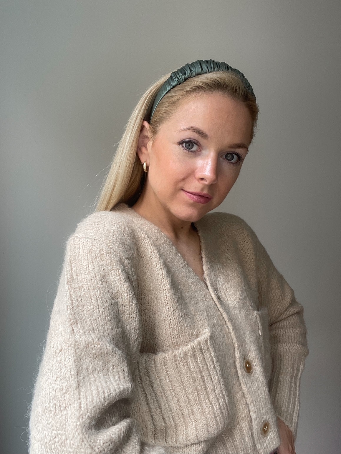 EMERALD šilkinis plaukų lankelis