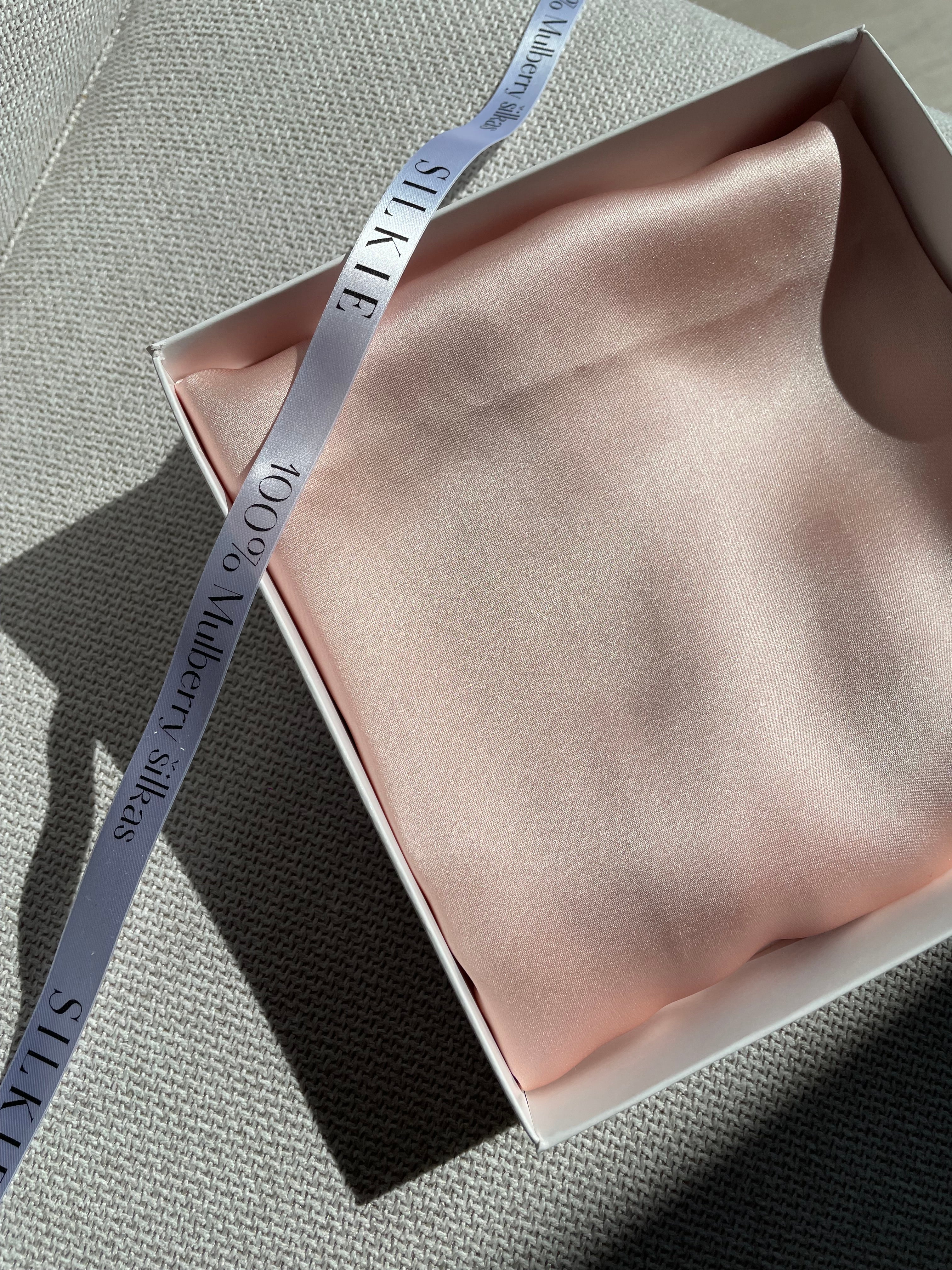 PEACHY PINK silk pillowcase