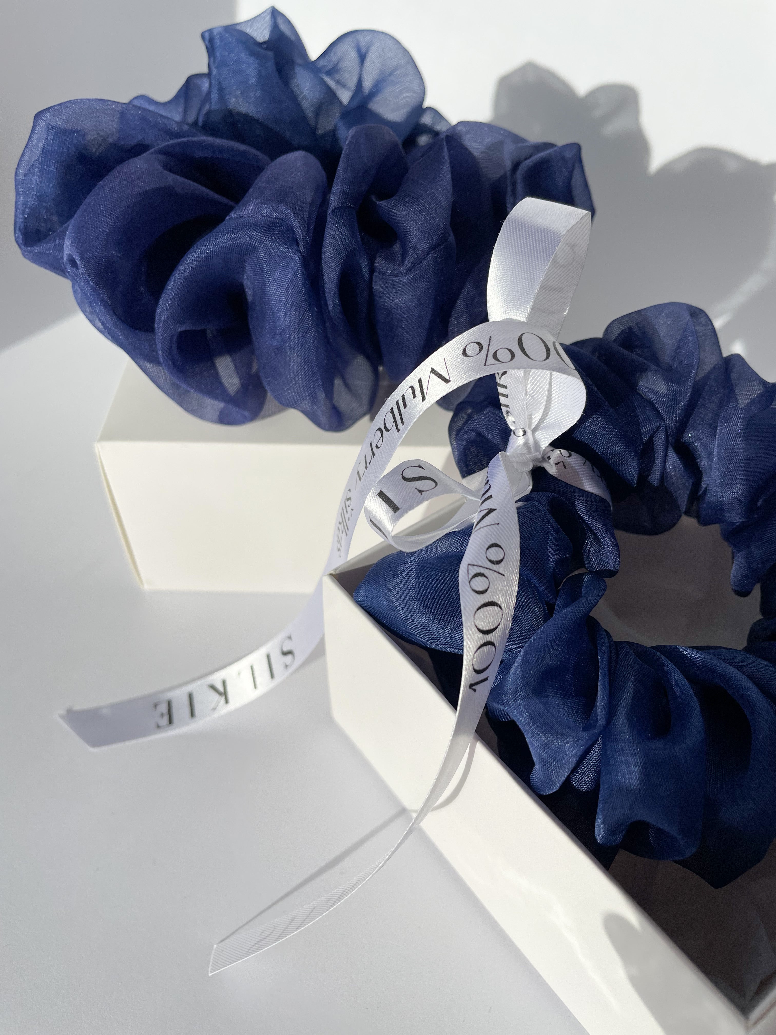 DENIM silk organza elastic
