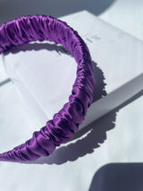 VIOLET silk hair bow