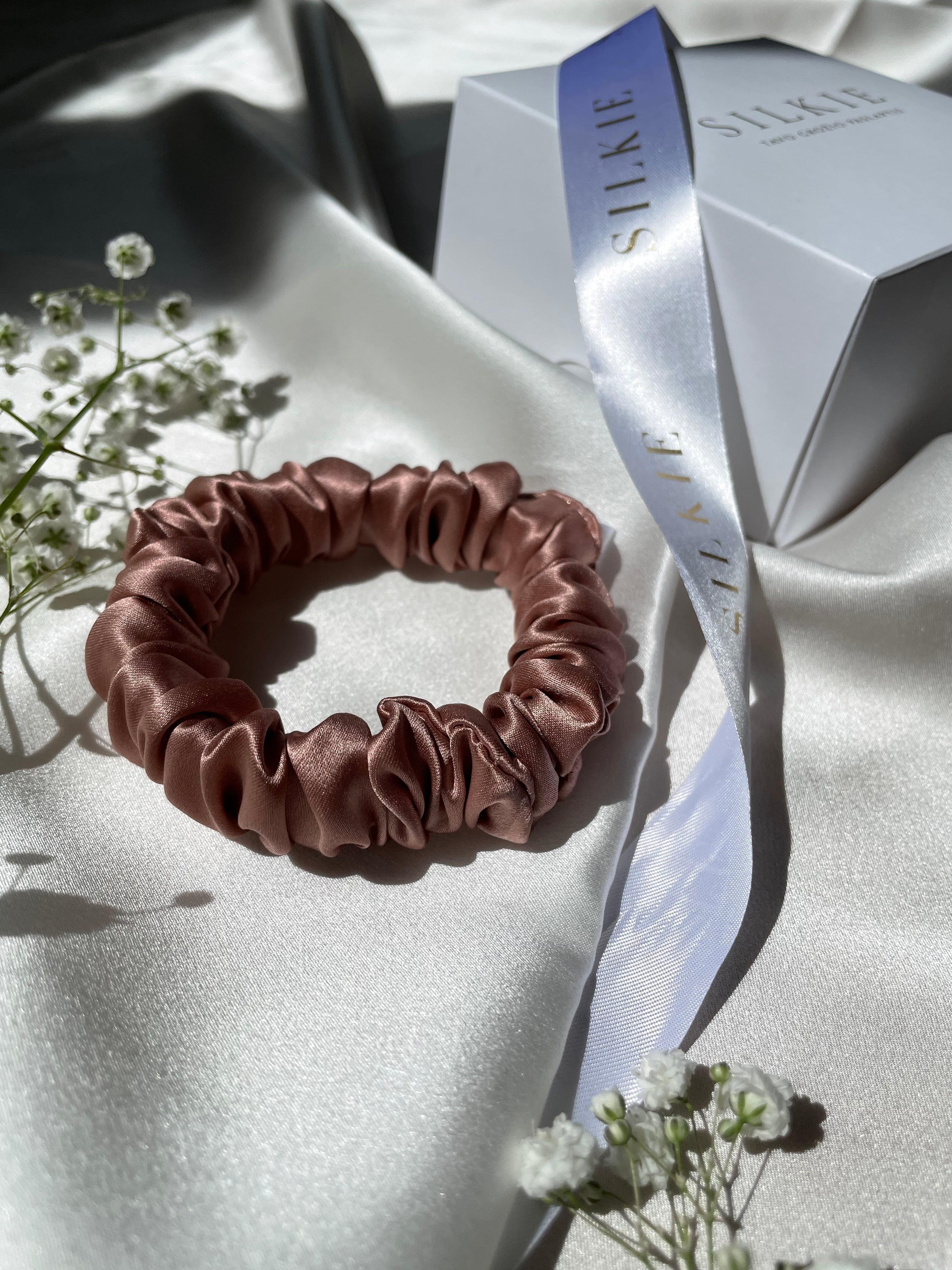 ROSE GOLD šilkinė plaukų gumytė
