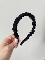 Šilkinis plaukų lankelis BLACK