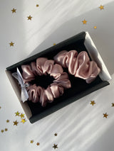 DUSTY PINK šilkinis segtukas ir M dydžio gumytė