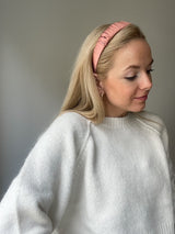 ROSE GOLD silk hair bow 
