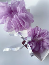 VIOLET silk organza elastic