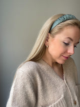 EMERALD silk hair bow 