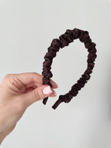 Šilkinis plaukų lankelis CHOCOLATE