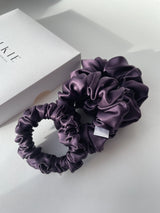 DARK PURPLE šilkinė plaukų gumytė