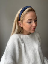 MIDNIGHT silk hair bow 