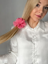 CORAL silk organza elastic