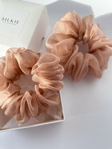 DUSTY ROSE silk organza elastic
