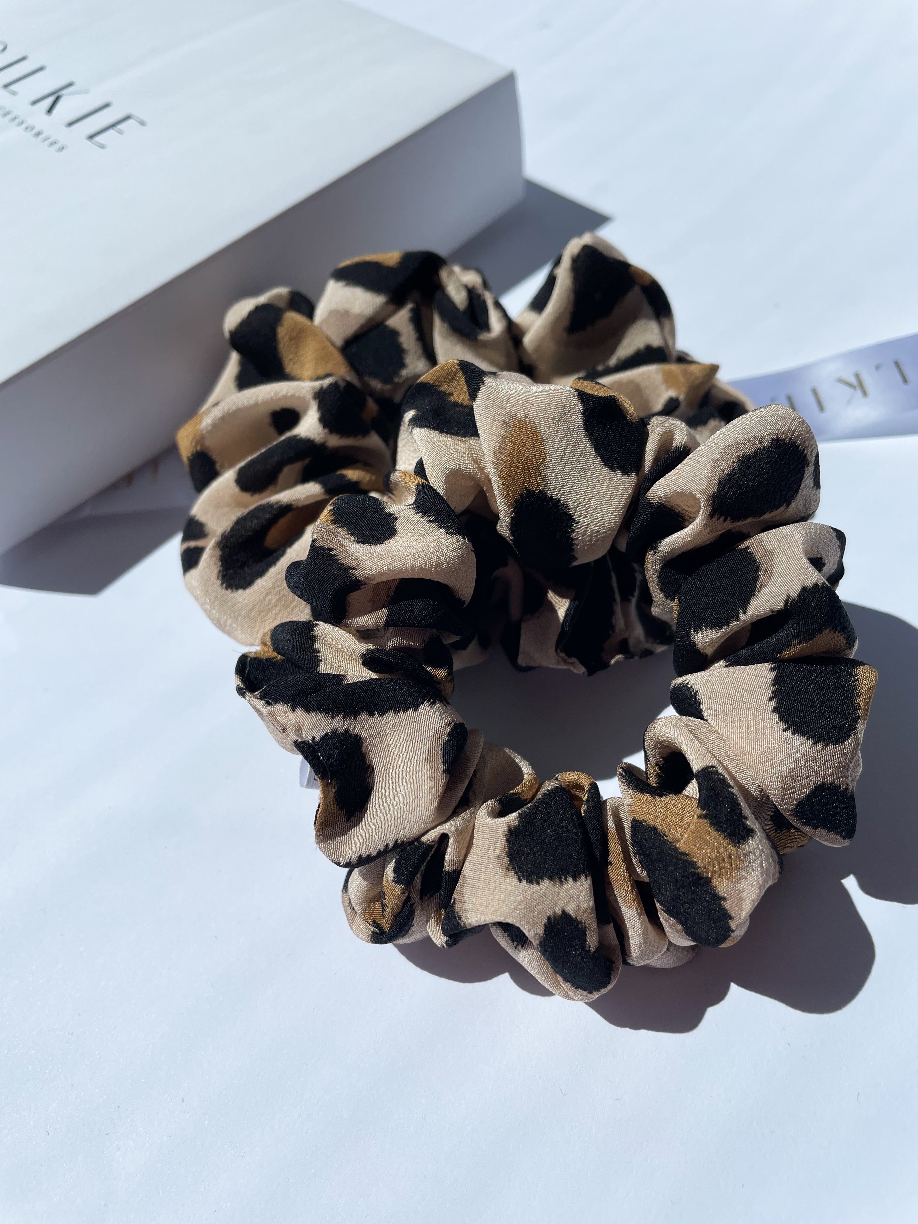 BLACK silk hair band 