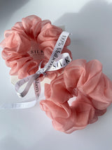 BLUSH PINK silk organza elastic