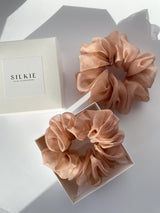 DUSTY ROSE silk organza elastic