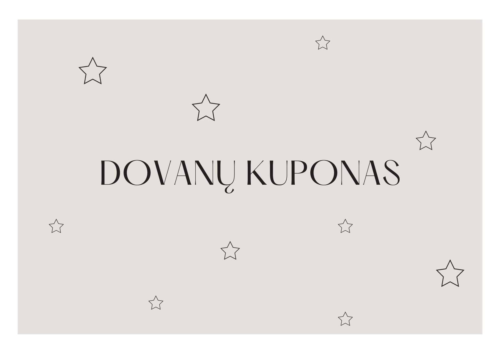 DOVANŲ KUPONAS